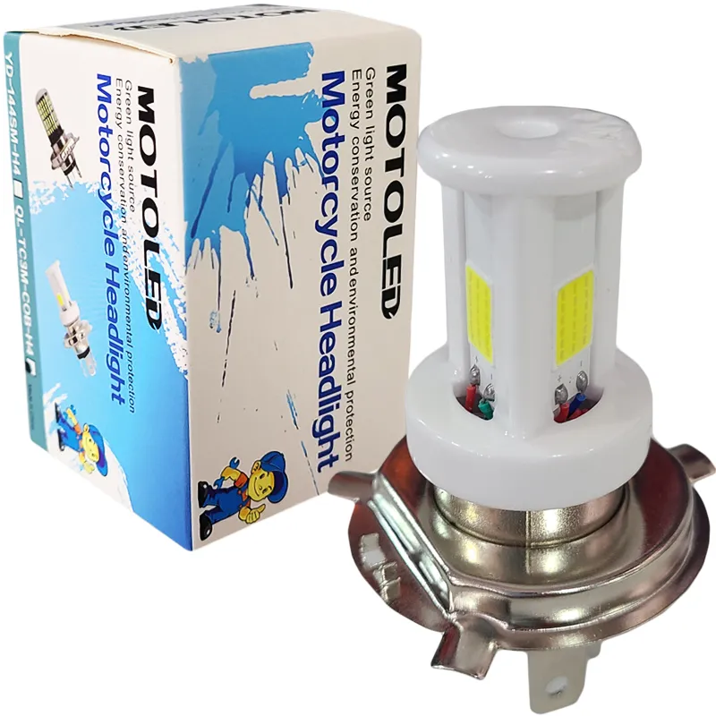 Bombillo de farola ceramico led 3.ctos H4  - 12V DC-AC - 5000 LM - MOTOLED