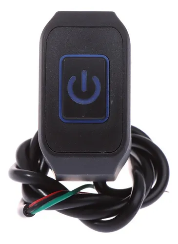 [DC_00358] Boton de lujo un contacto luz led azul - MOTOLED
