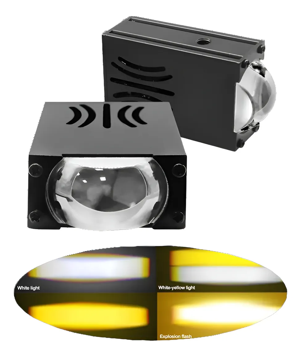 [DC_00362] Exploradora led cuadrada 1.lupa - blanca-amarilla - MOTOLED